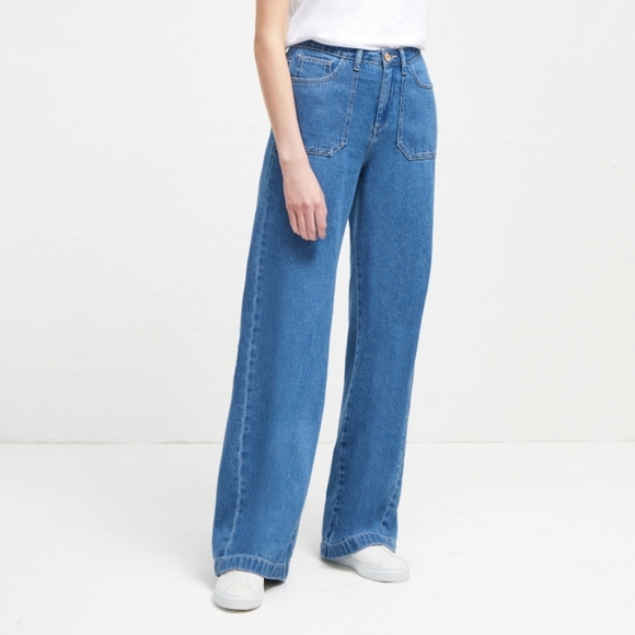 French Connection Denim - French Connection - Shelby Denim Wide Leg Jeans